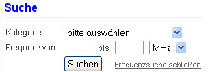 screenshot frequenzsuche